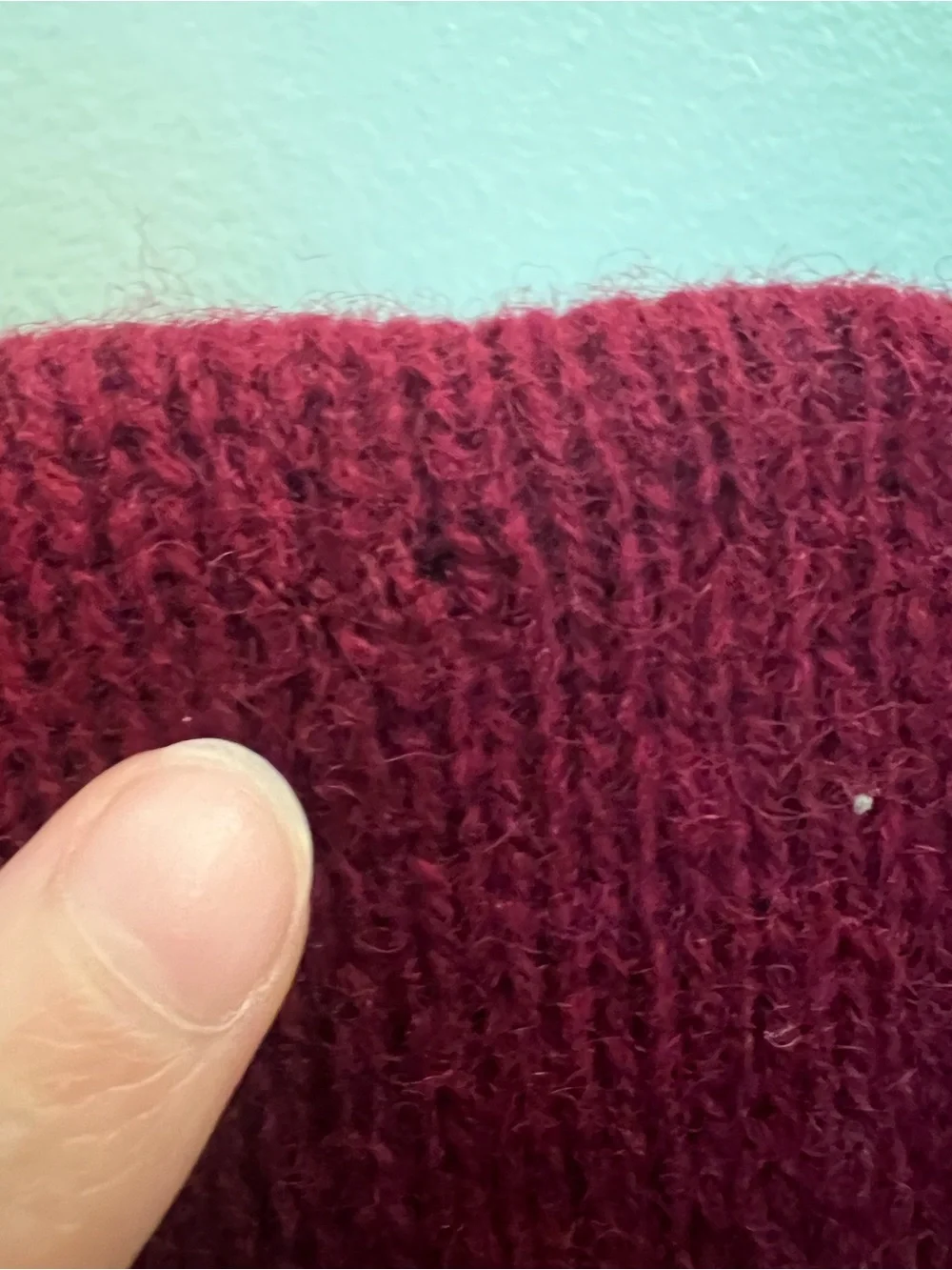 Vintage 1970s 1980s Shetland Wool Burgundy Fair Isle Sweater with Puff Sleeves